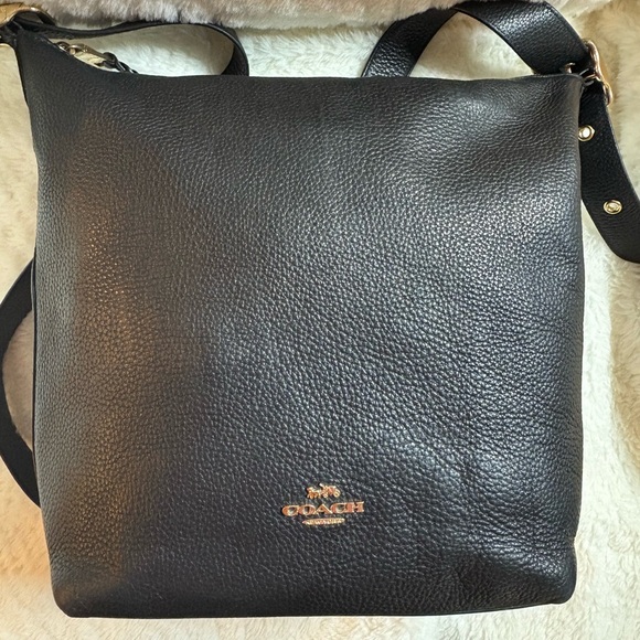 Coach Val Duffle Black Leather Shoulder Bag - Picture 10 of 16